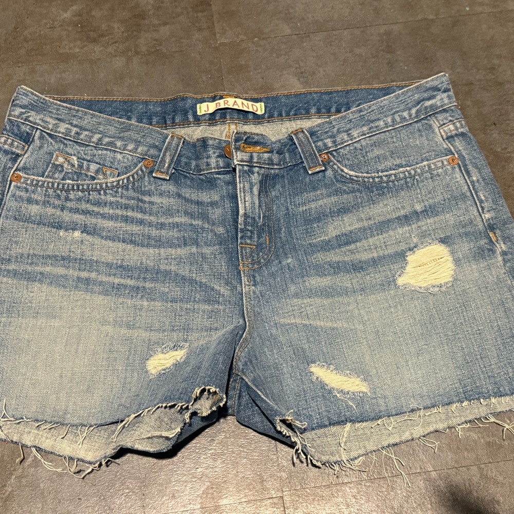 J Brand Women's Light Blue Distressed Jean Shorts